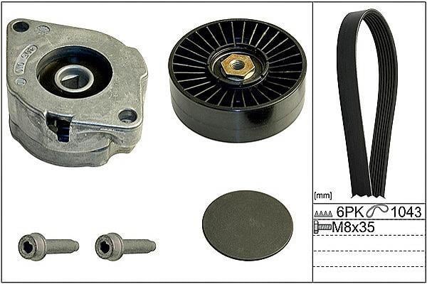 Kit de courroie d'accessoire (Courroie d’alternateur) Schaeffler INA ref. 529 0102 10