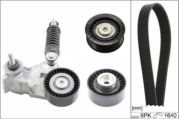 Kit de courroie d'accessoire (Courroie d’alternateur) Schaeffler INA ref. 529 0104 10