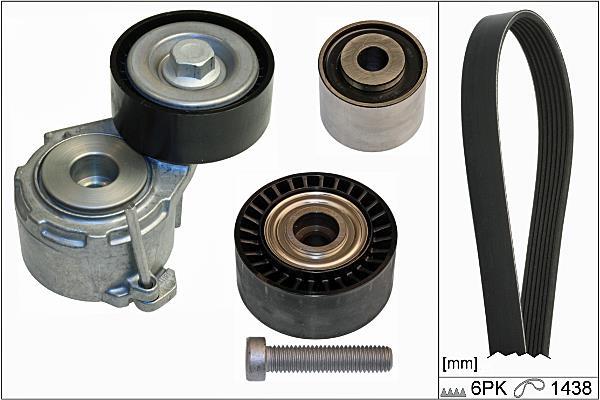 Kit de courroie d'accessoire (Courroie d’alternateur) Schaeffler INA 529 0107 10