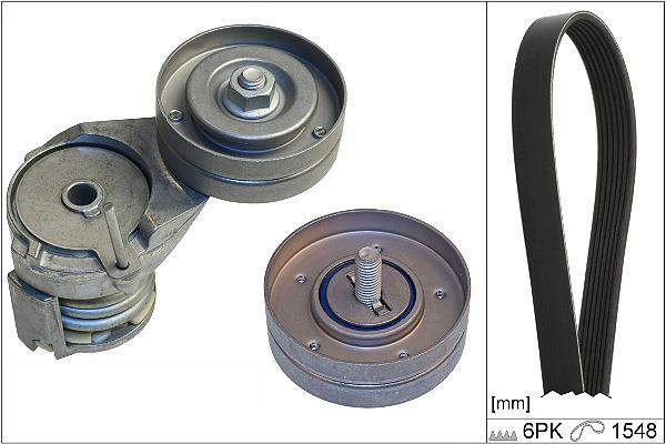 Kit de courroie d'accessoire (Courroie d’alternateur) Schaeffler INA ref. 529 0108 10