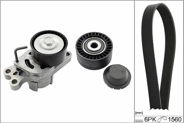 Kit de courroie d'accessoire (Courroie d’alternateur) Schaeffler INA ref. 529 0109 10