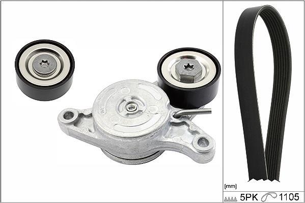 Kit de courroie d'accessoire (Courroie d’alternateur) Schaeffler INA ref. 529 0154 10