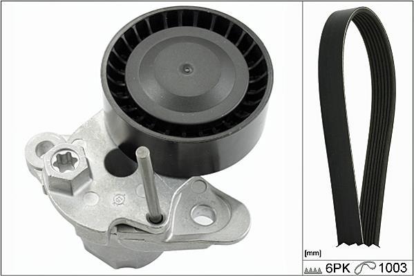 Kit de courroie d'accessoire (Courroie d’alternateur) Schaeffler INA ref. 529 0159 10