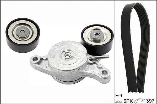 Kit de courroie d'accessoire (Courroie d’alternateur) Schaeffler INA ref. 529 0180 10
