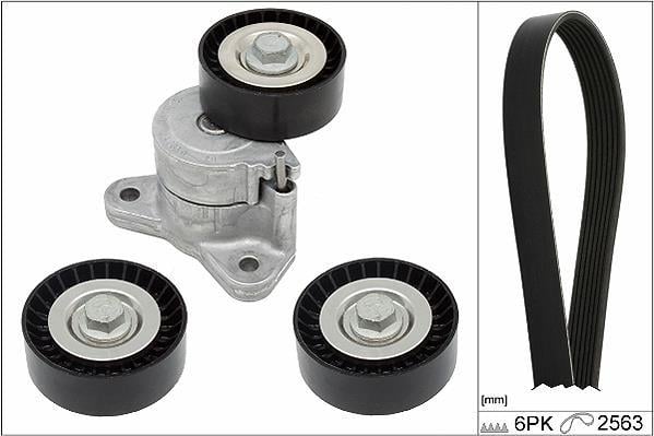 Kit de courroie d'accessoire (Courroie d’alternateur) Schaeffler INA ref. 529 0191 10