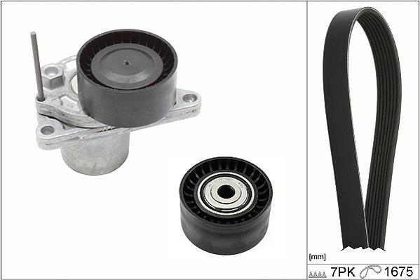 Kit de courroie d'accessoire (Courroie d’alternateur) Schaeffler INA ref. 529 0247 10
