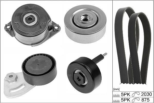 Kit de courroie d'accessoire (Courroie d’alternateur) Schaeffler INA ref. 529 0253 10
