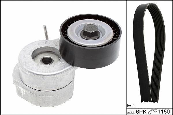 Kit de courroie d'accessoire (Courroie d’alternateur) Schaeffler INA ref. 529 0286 10
