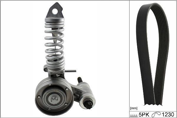 Kit de courroie d'accessoire (Courroie d’alternateur) Schaeffler INA ref. 529 0296 10