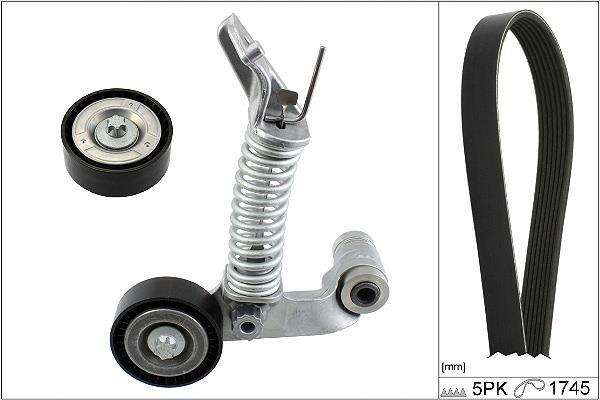 Kit de courroie d'accessoire (Courroie d’alternateur) Schaeffler INA ref. 529 0319 10