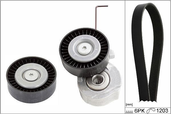 Kit de courroie d'accessoire (Courroie d’alternateur) Schaeffler INA ref. 529 0320 10