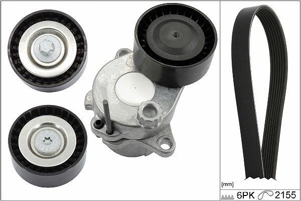 Kit de courroie d'accessoire (Courroie d’alternateur) Schaeffler INA 529 0321 10