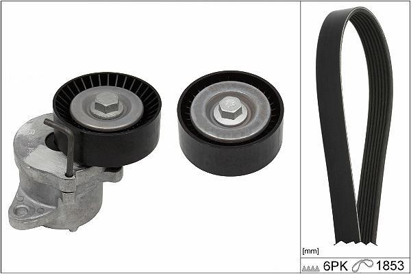 Kit de courroie d'accessoire (Courroie d’alternateur) Schaeffler INA ref. 529 0351 10