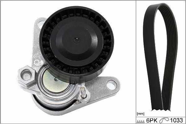 Kit de courroie d'accessoire (Courroie d’alternateur) Schaeffler INA ref. 529 0367 10