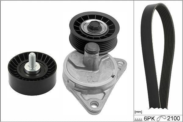 Kit de courroie d'accessoire (Courroie d’alternateur) Schaeffler INA ref. 529 0385 10