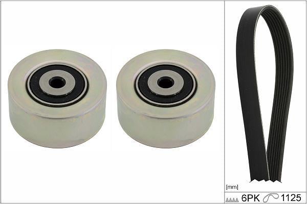 Kit de courroie d'accessoire (Courroie d’alternateur) Schaeffler INA ref. 529 0405 10