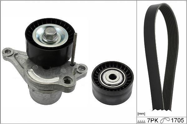 Kit de courroie d'accessoire (Courroie d’alternateur) Schaeffler INA ref. 529 0423 10
