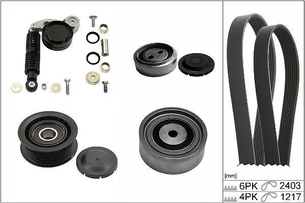 Kit de courroie d'accessoire (Courroie d’alternateur) Schaeffler INA ref. 529 0424 10
