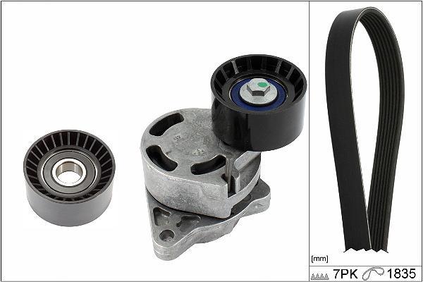 Kit de courroie d'accessoire (Courroie d’alternateur) Schaeffler INA ref. 529 0437 10
