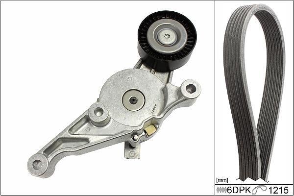 Kit de courroie d'accessoire (Courroie d’alternateur) Schaeffler INA ref. 529 0462 10