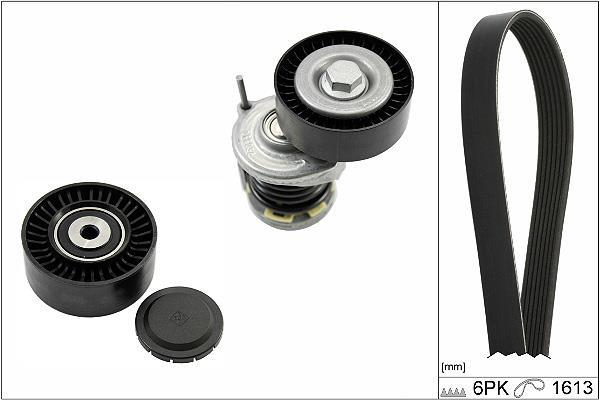 Kit de courroie d'accessoire (Courroie d’alternateur) Schaeffler INA ref. 529 0467 10