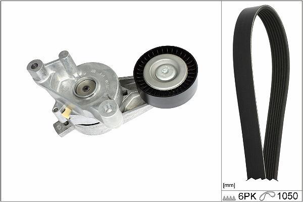 Kit de courroie d'accessoire (Courroie d’alternateur) Schaeffler INA ref. 529 0468 10