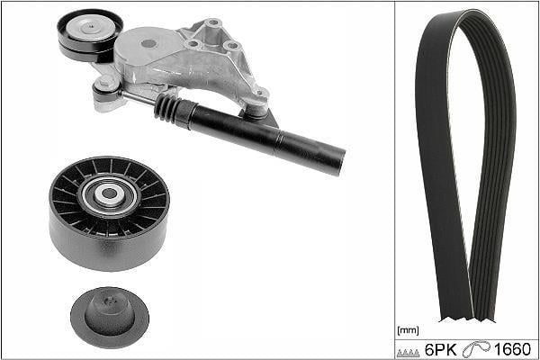 Kit de courroie d'accessoire (Courroie d’alternateur) Schaeffler INA ref. 529 0471 10