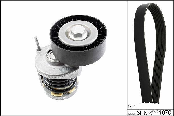 Kit de courroie d'accessoire (Courroie d’alternateur) Schaeffler INA ref. 529 0475 10