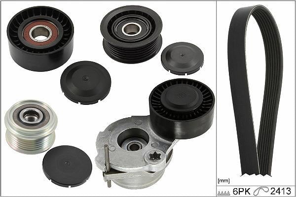 Kit de courroie d'accessoire (Courroie d’alternateur) Schaeffler INA ref. 529 0484 20
