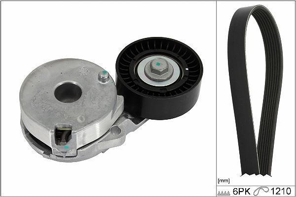 Kit de courroie d'accessoire (Courroie d’alternateur) Schaeffler INA ref. 529 0512 10