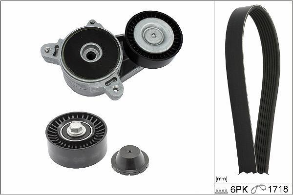 Kit de courroie d'accessoire (Courroie d’alternateur) Schaeffler INA ref. 529 0515 10