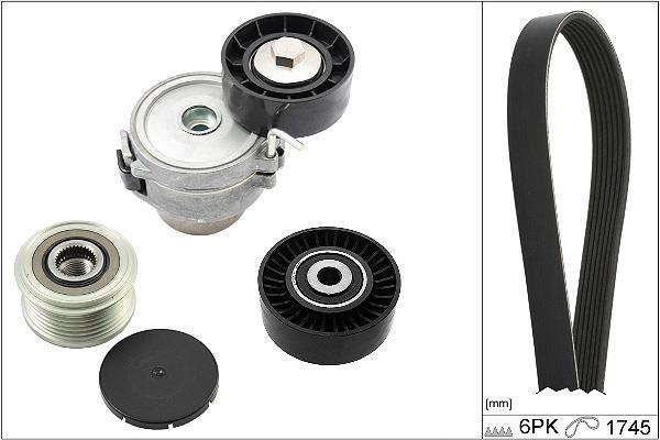 Kit de courroie d'accessoire (Courroie d’alternateur) Schaeffler INA ref. 529 0518 20