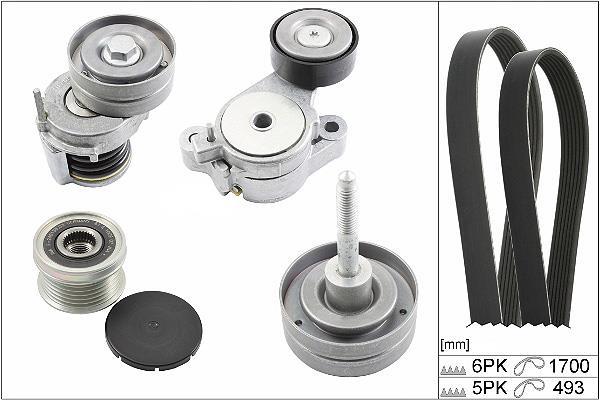 Kit de courroie d'accessoire (Courroie d’alternateur) Schaeffler INA ref. 529 0519 20