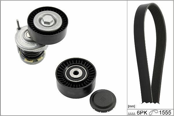 Kit de courroie d'accessoire (Courroie d’alternateur) Schaeffler INA ref. 529 0535 10