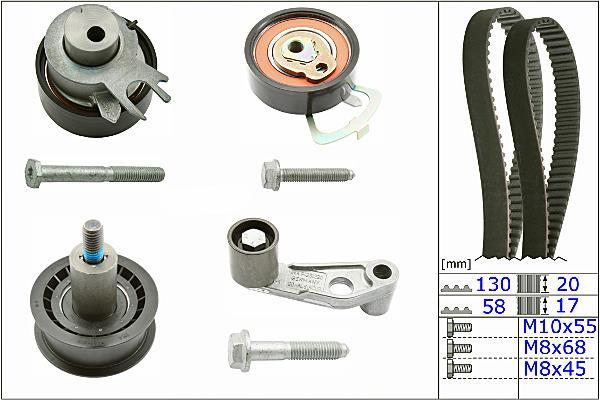 Kit de distribution (Kit courroie de distribution) Schaeffler INA ref. 530 0089 10