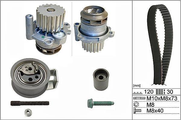 Pompe à eau + kit de courroie de distribution (Kit courroie de distribution) Schaeffler INA ref. 530 0091 30