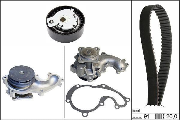 Pompe à eau + kit de courroie de distribution (Kit courroie de distribution) Schaeffler INA ref. 530 0142 30