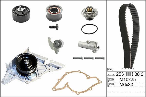 Pompe à eau + kit de courroie de distribution (Kit courroie de distribution) Schaeffler INA ref. 530 0179 31