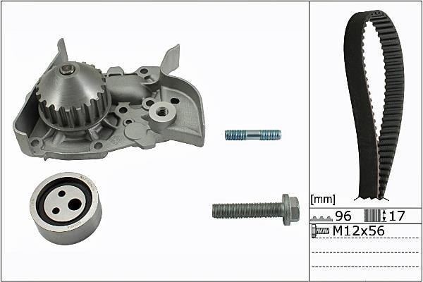 Pompe à eau + kit de courroie de distribution (Kit courroie de distribution) Schaeffler INA ref. 530 0191 30