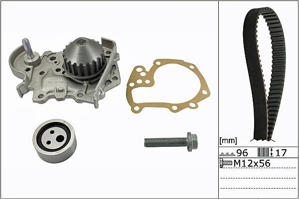 Pompe à eau + kit de courroie de distribution (Kit courroie de distribution) Schaeffler INA ref. 530 0191 31
