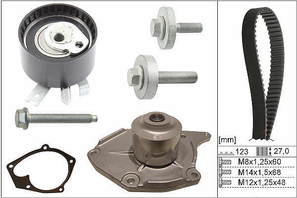 Pompe à eau + kit de courroie de distribution (Kit courroie de distribution) Schaeffler INA ref. 530 0197 31