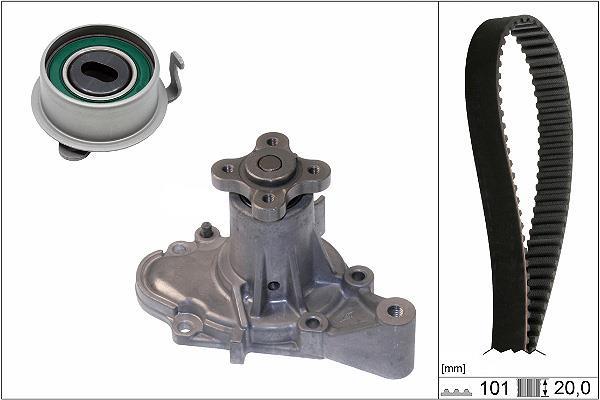 Pompe à eau + kit de courroie de distribution (Kit courroie de distribution) Schaeffler INA ref. 530 0355 30