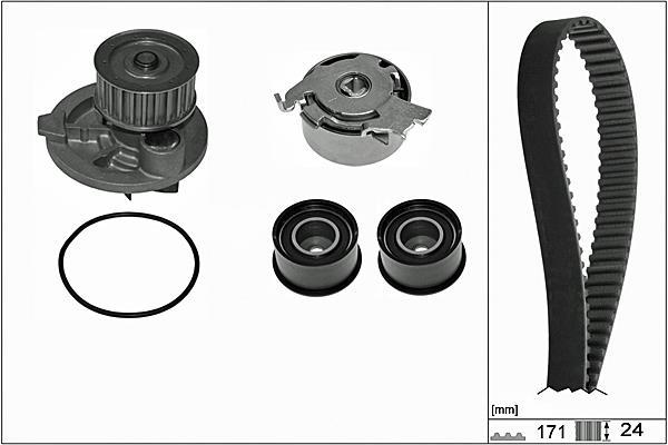 Pompe à eau + kit de courroie de distribution (Kit courroie de distribution) Schaeffler INA ref. 530 0358 31