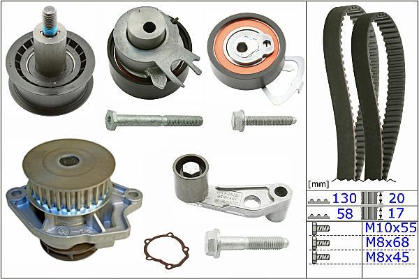 Pompe à eau + kit de courroie de distribution (Kit courroie de distribution) Schaeffler INA 530 0360 30