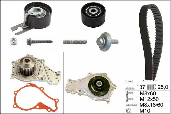 Pompe à eau + kit de courroie de distribution (Kit courroie de distribution) Schaeffler INA ref. 530 0375 30