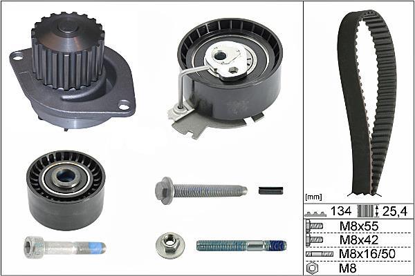 Pompe à Eau + Kit Courroie Distribution INA 530 0449 30 Pour Peugeot, Citroën 2.0 HDi