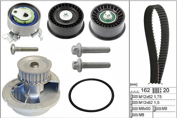 Pompe à eau + kit de courroie de distribution (Kit courroie de distribution) Schaeffler INA ref. 530 0441 31