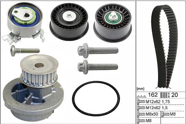 Pompe à eau + kit de courroie de distribution (Kit courroie de distribution) Schaeffler INA ref. 530 0441 32
