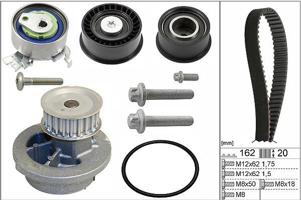 Pompe à eau + kit de courroie de distribution (Kit courroie de distribution) Schaeffler INA ref. 530 0443 30
