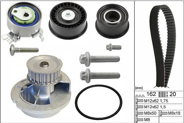 Pompe à eau + kit de courroie de distribution (Kit courroie de distribution) Schaeffler INA 530 0443 31